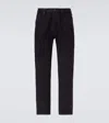 Saint Laurent Washed-out Slim Jeans In Midnight Black