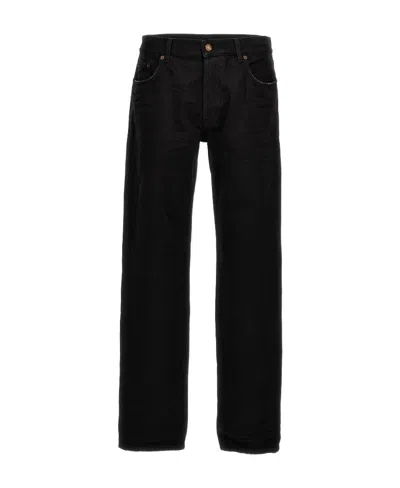Saint Laurent Straight-leg Cotton Jeans In Black