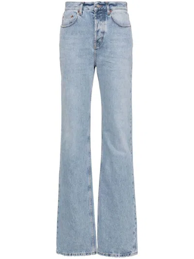 Saint Laurent Straight-leg Cotton Jeans In Blue