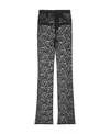Saint Laurent Straight-leg Floral Lace Trousers In Black