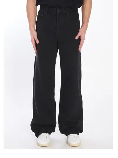 Saint Laurent Straight-leg Jeans In Black