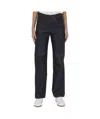 Saint Laurent Straight Leg Denim Pants In Black
