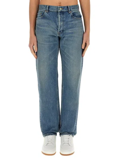 Saint Laurent Mick Straight-leg Jeans In Blue