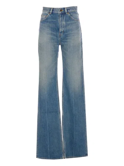 Saint Laurent Straight-leg Jeans In Clear Blue