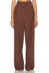 Saint Laurent High-rise Wool Gabardine Wide-leg Pants