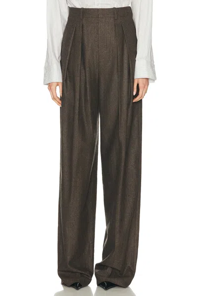 Saint Laurent Straight Leg Pant In Brown