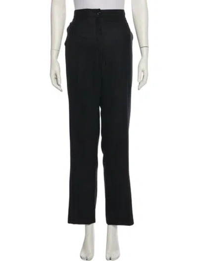 Pre-owned Saint Laurent Straight Leg Pants In Black