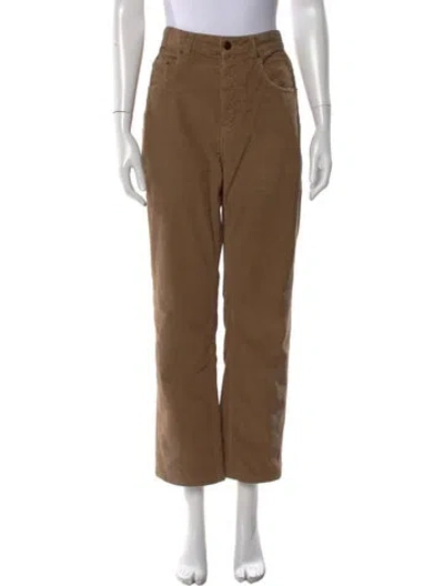 Pre-owned Saint Laurent Straight Leg Pants In Brown