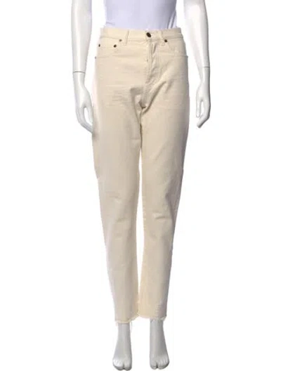 Pre-owned Saint Laurent Straight Leg Pants In Gray