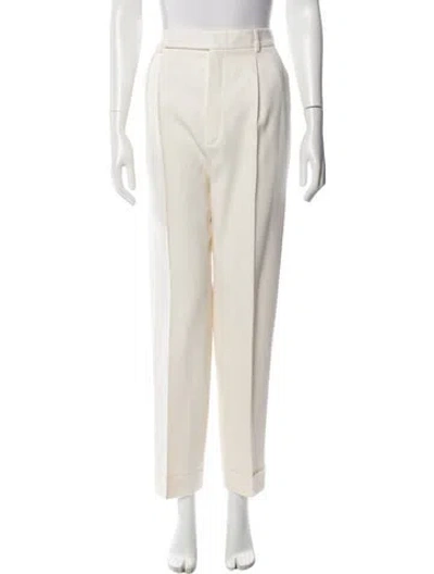 Pre-owned Saint Laurent Straight Leg Pants In Neutral