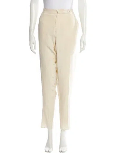 Pre-owned Saint Laurent Straight Leg Pants In Neutral
