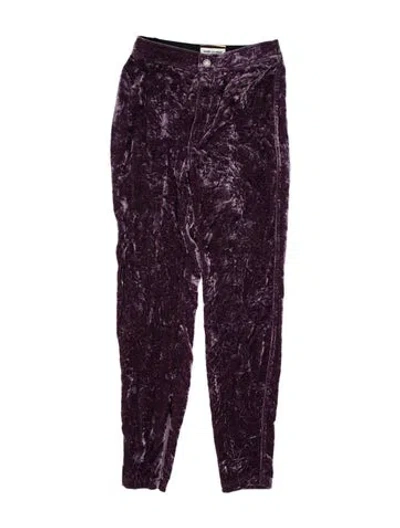 Pre-owned Saint Laurent Straight Leg Pants In Purple