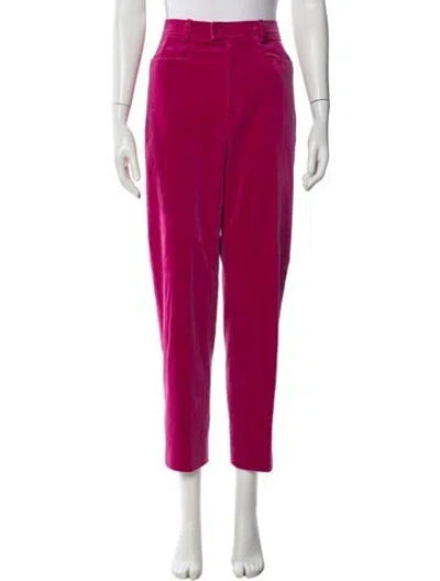Pre-owned Saint Laurent Straight Leg Pants In Red