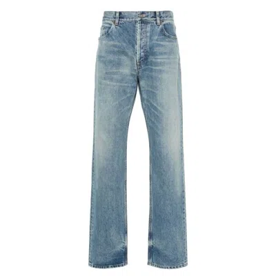 Saint Laurent Straight-leg Relax Denim Jeans In Blue