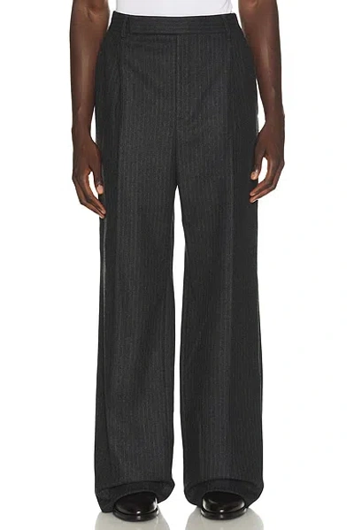 Saint Laurent Straight Leg Tailored Trousers In Brown