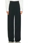 Saint Laurent Straight Leg Trouser In Green