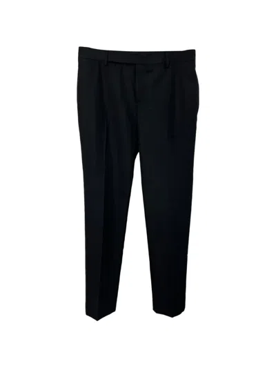 Pre-owned Saint Laurent Straight-leg Trousers In Black