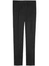 Saint Laurent Men's Straight Pants In Shantung In Black