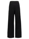 Saint Laurent Straight Leg Trousers With Drawstring In Black
