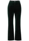 Saint Laurent Straight-leg Velvet Trousers In Multi