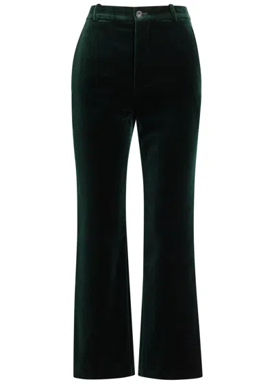 SAINT LAURENT SAINT LAURENT STRAIGHT-LEG VELVET TROUSERS