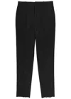 Saint Laurent Straight-leg Wool Trousers In Black