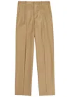 Saint Laurent Straight-leg Wool Trousers In Neutral