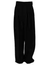 Saint Laurent Wide Leg Trousers In Grain De Poudre