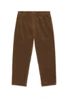 Saint Laurent Straight-leg Pleated Cotton-corduroy Trousers In Multi