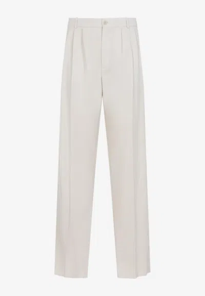 SAINT LAURENT STRAIGHT WOOL PANTS