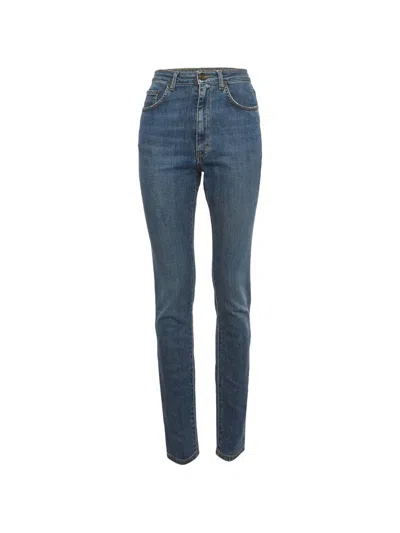 Pre-owned Saint Laurent Straight-fit Jeans In Blue