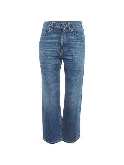 Pre-owned Saint Laurent Straight-fit Jeans In Blue