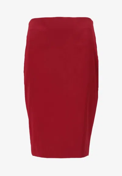 Saint Laurent Straight-hem Pencil Skirt In Multi
