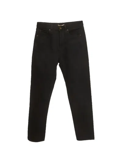 Pre-owned Saint Laurent Straight-leg Jeans In Black