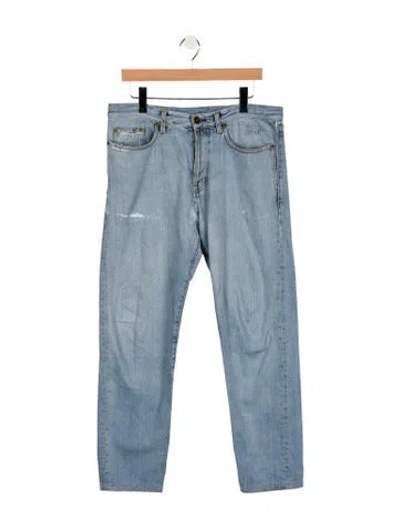 Pre-owned Saint Laurent Straight-leg Jeans In Blue