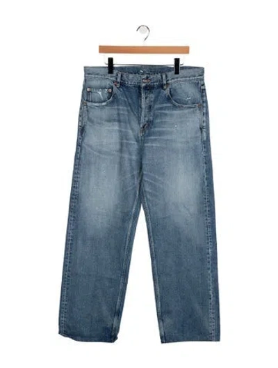 Pre-owned Saint Laurent Straight-leg Jeans In Blue