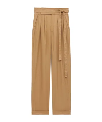 Saint Laurent Strap-up Casual Pants In Sand