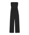 Saint Laurent Cassandre Strapless Jumpsuit In Black