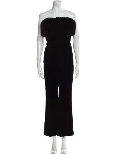 Pre-owned Saint Laurent Strapless Jumpsuit In Black