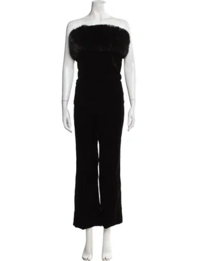 Pre-owned Saint Laurent Strapless Jumpsuit In Black