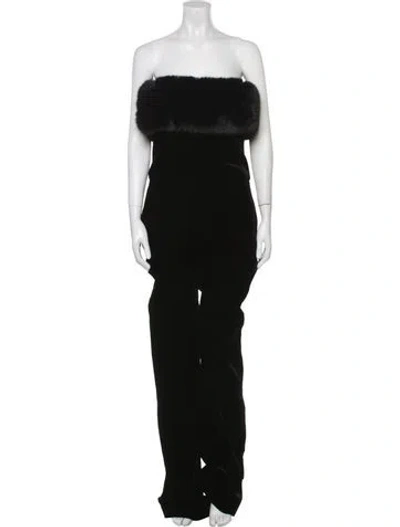 Pre-owned Saint Laurent Strapless Jumpsuit W/ Tags In Black