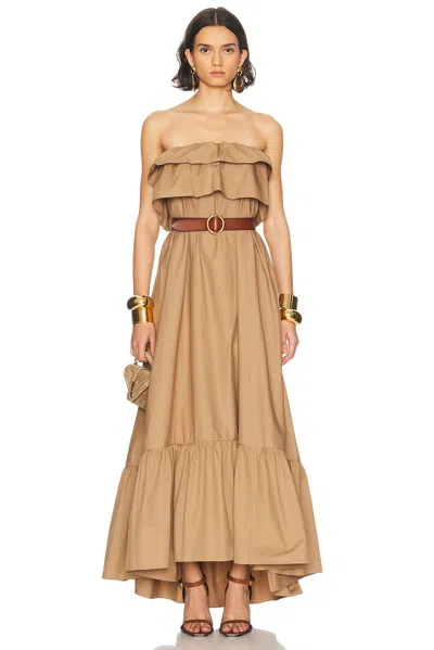 SAINT LAURENT STRAPLESS MAXI DRESS