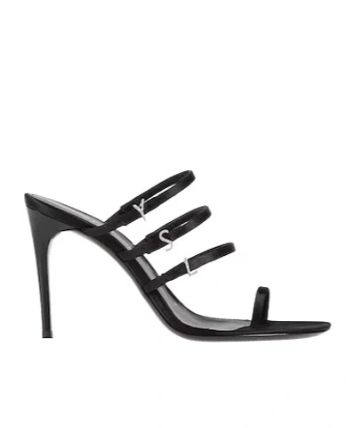 Saint Laurent Strappy High-heeled Sandals In Black