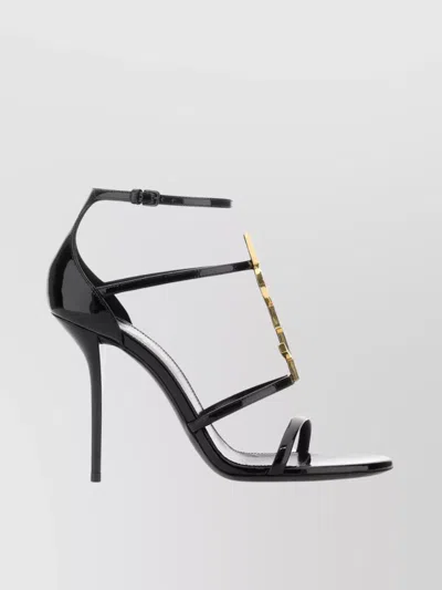 Saint Laurent Strappy Stiletto Sandals With Open Toe And Ankle Strap