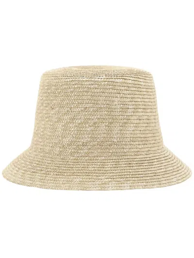 Saint Laurent Straw Hat In Orange