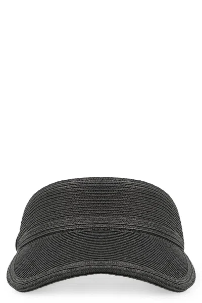Saint Laurent Straw Hat In Black