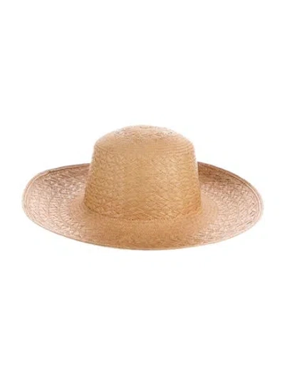 Pre-owned Saint Laurent Straw Panama Hat In Neutral