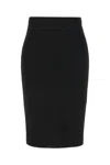 Saint Laurent Stretch Pencil Skirt In Black