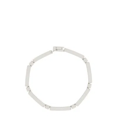 Saint Laurent Strip Bracelet In White