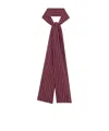 Saint Laurent Stripe Pattern Scarf In Red